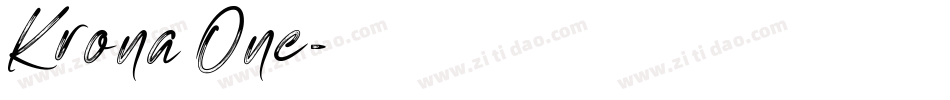 Krona One字体转换